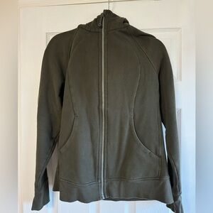 EUC scuba zip olive green